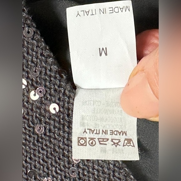 Brunello Cucinelli Women Stripe Cardigan - Grey and Blue - Size-up - Picture 5 of 10